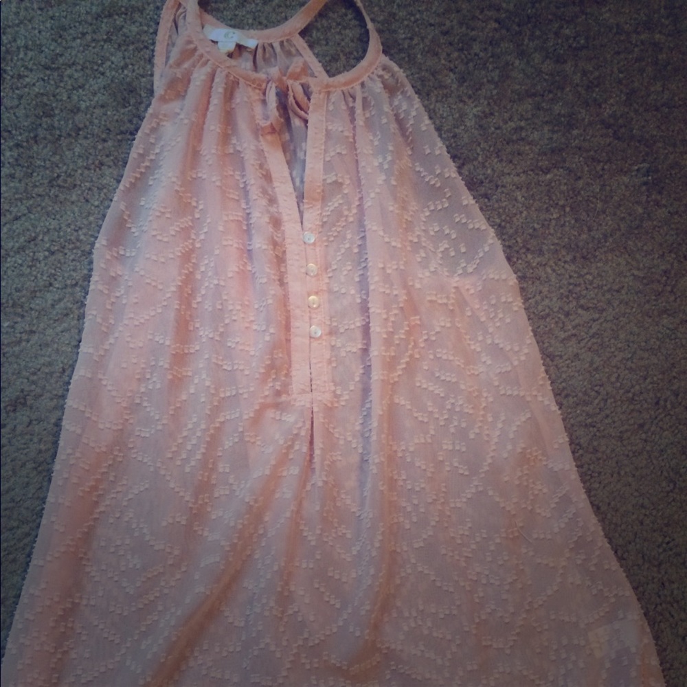 Charming charlie pink halter flowy top